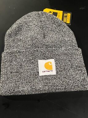 Carhartt Gray Knit Cuffed Beanie - Warm Winter Hat